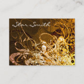 花模様渦巻形のチョコレートアンドオレンジシャーバート 名刺 (裏面)