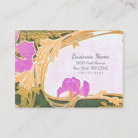 花模様紙、形状およびサイズのオプション – 大 名刺 (裏面)