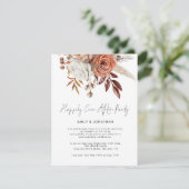 花模様素朴はパーティーの後ずっと楽し結婚く 招待状 (スタンド正面)