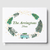 花模様素朴ズファームハウスカンパパーソナライズされたー ゲストブック (正面)