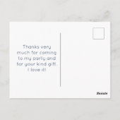 花模様素朴誕生日非公式ありがとう ポストカード (裏面)