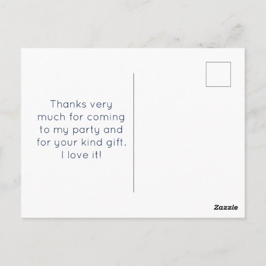 花模様素朴誕生日非公式ありがとう ポストカード (裏面)