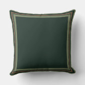 花模様鳥ダークグリーン クッション (裏面)