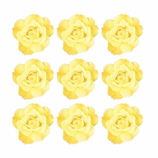 花模様 イエロー ローズ デコレーション カラフル シール (正面)