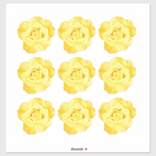 花模様 イエロー ローズ 装飾 カラフル シール (シート)