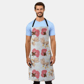 花模様 エプロン (着用した状態)