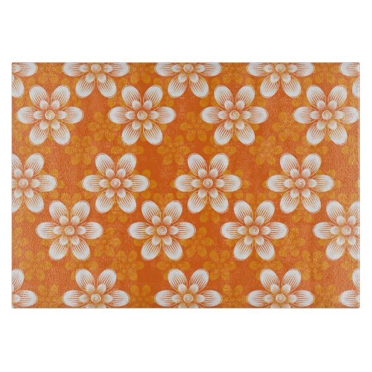 花模様 カッティングボード (正面)