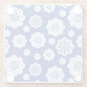 花模様 ガラスコースター (裏面)