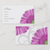 花模様-ガーベラのデイジー 名刺 (正面/裏面)