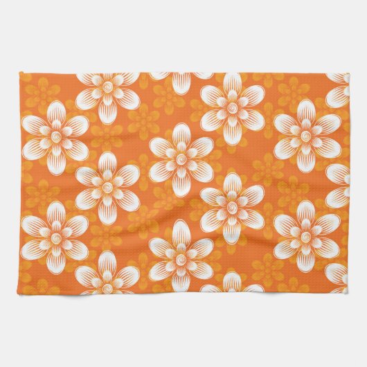 花模様 キッチンタオル (横)