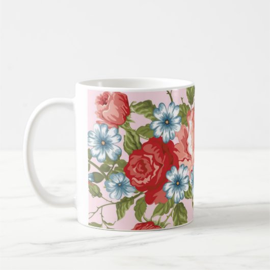 花模様 コーヒーマグカップ (左)