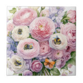 花模様 タイル (正面)