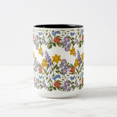 花模様 ツートーンマグカップ (中央)