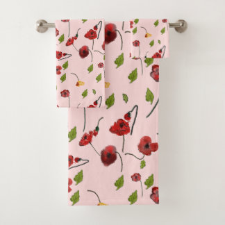 花模様 バスタオルセット
