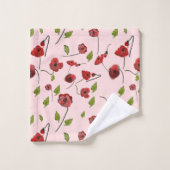 花模様 バスタオルセット (ウォッシュタオル)