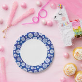 花模様 ペーパープレート (パーティー)