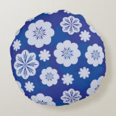 花模様 ラウンドクッション (裏面)