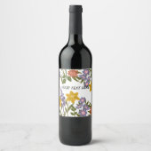 花模様 ワインラベル (正面)