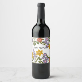 花模様 ワインラベル