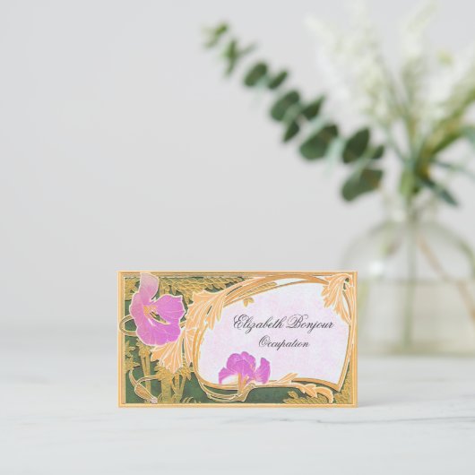 花模様-名刺 名刺 (スタンド正面)