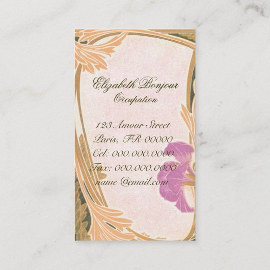 花模様-名刺 名刺 (裏面)