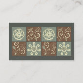 花模様-民俗デザイン 名刺 (裏面)