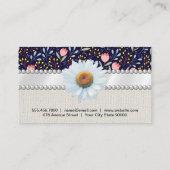 花模様 | 真珠とリボン 名刺 (裏面)