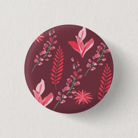 花模様 缶バッジ (正面)