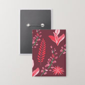 花模様 缶バッジ (正面/裏面)