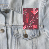 花模様 缶バッジ (インサイチュ)