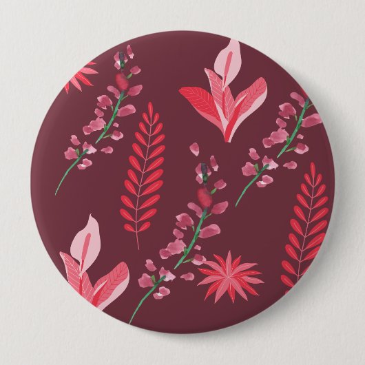 花模様 缶バッジ (正面)