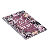 花模様|聖なる書物、 経典ジャーナル|ライト文字 ノートブック (右側)