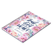 花模様|聖なる書物、 経典ジャーナル|海軍 ノートブック (左側)