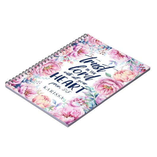 花模様|聖なる書物、 経典ジャーナル|海軍 ノートブック (左側)