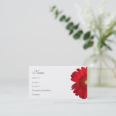 花模様-赤いデイジー 名刺 (スタンド正面)
