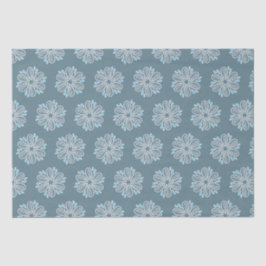 花模様（青と白） 薄葉紙
