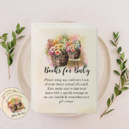 花樽赤ちゃんシャワーブックエンクロージャカード エンクロージャーカード