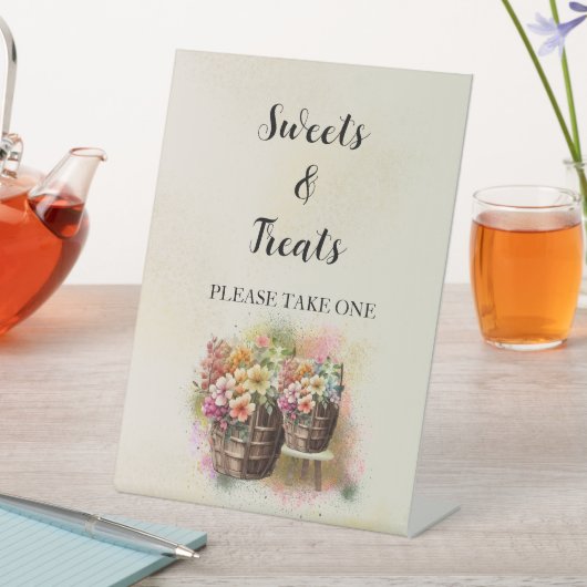 花樽赤ちゃんシャワー卓上 台座サイン (インサイチュ)