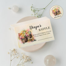 花樽赤ちゃんシャワー囲いカード