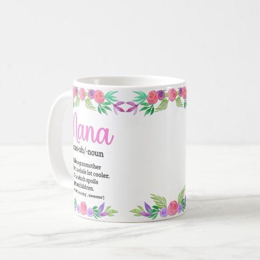 花母の日の定義ナナへの贈り物 コーヒーマグカップ (正面左)