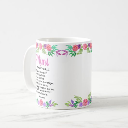 花母の日の定義ミミへの贈り物 コーヒーマグカップ (正面左)