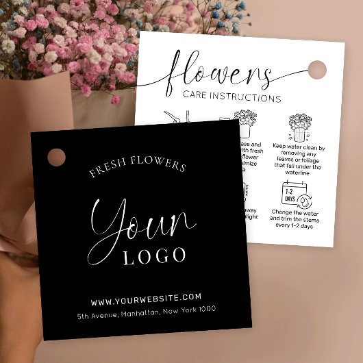 花気にミニマリストロゴフロリストつるラベル フェイバータグ