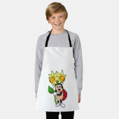 花水仙の花 エプロン (着用した状態)