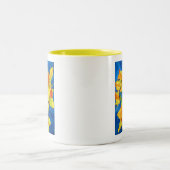 花水彩アート ツートーンマグカップ (中央)