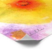 花水彩プリント ポスター (角)