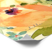 花水彩プリント ポスター (角)