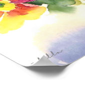 花水彩プリント ポスター (角)