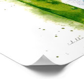 花水彩プリント ポスター (角)