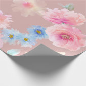 花水色イラストレーションビッグセットウォーターコロ ラッピングペーパー (角)