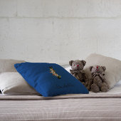 花水色モノグラムブルー白装飾用クッション クッション